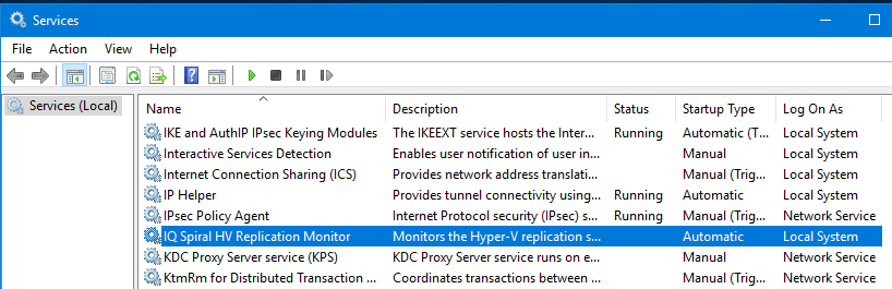 HV Replication Monitor Windows Service