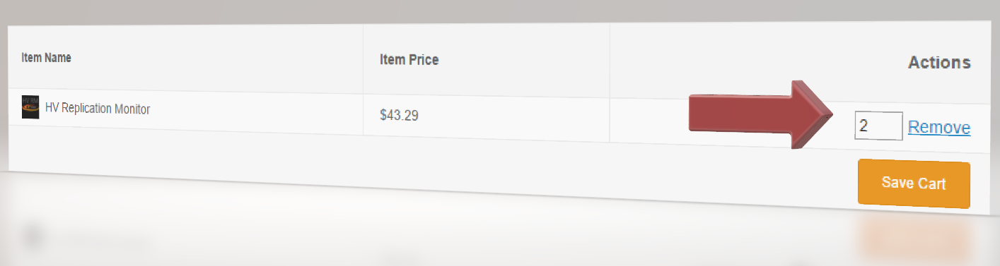 Shopping Cart Amount